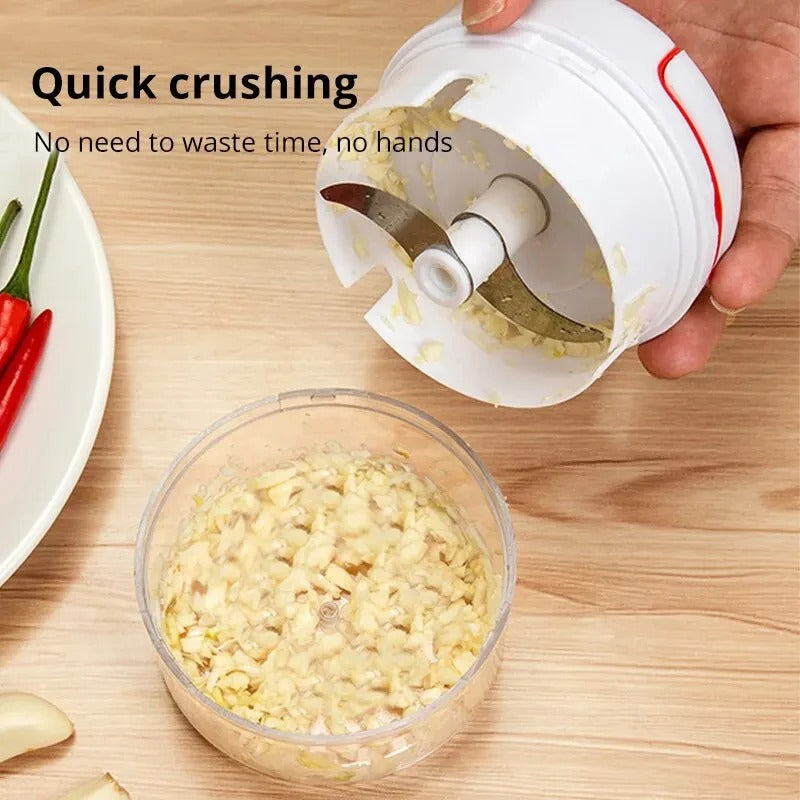 400ml Manual Meat Mincer Garlic Chopper Rotate Garlic Press Crusher