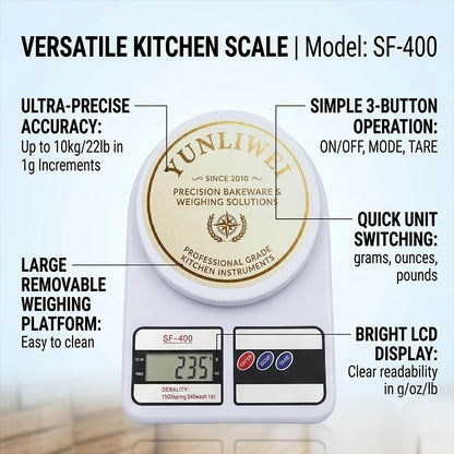 Electronic Digital Kitchen Scale SF-400 10kg/1g Food Weight Scale Baking Cookin Diet Precision Balance Measuring Tool Food Scale