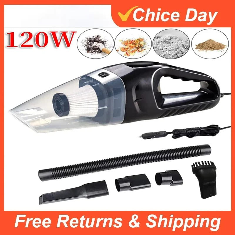 Car Hoover Strong Suction Small Air Duster Dry Wet Dual Use Dust Cleaner with 5M Cable Powerful for Vehicle Home Cleaning Amagi