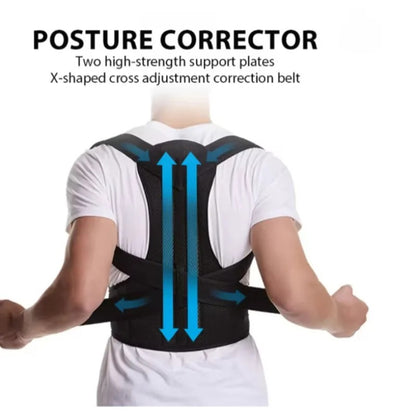 Back Brace Posture Corrector for Women & Men, Adjustable Back Lumbar Support Belt Shoulder Posture Support for Improve Scoliosis