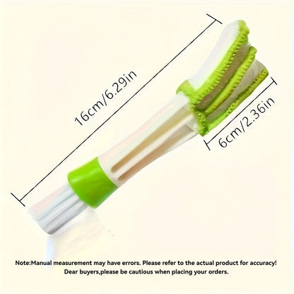 2-in-1 Car Air Vent Cleaning Brush-Washable Air Conditioning Curtain Dust Brush for Cleaning Vehicle Interior Details Corners