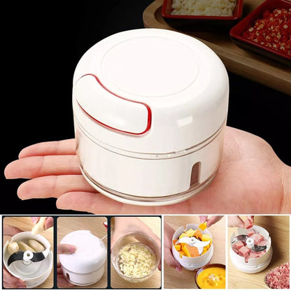 400ml Manual Meat Mincer Garlic Chopper Rotate Garlic Press Crusher