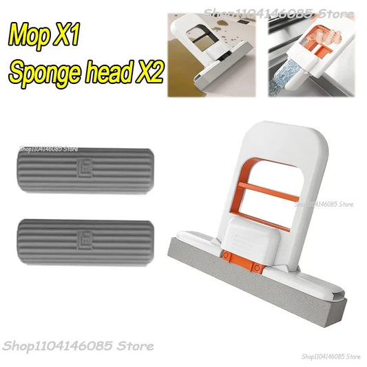 Mini Sponge Mop Hand-free Wash Mops Mini Portable Super Absorbent Mop for Desktop Floor Bathroom Kitchen Glass Car Cleaning