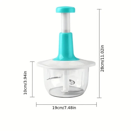 Manual Press Garlic Paste Processor, Press Type Vegetable Slicer, Household Multifunctional Meat Grinder