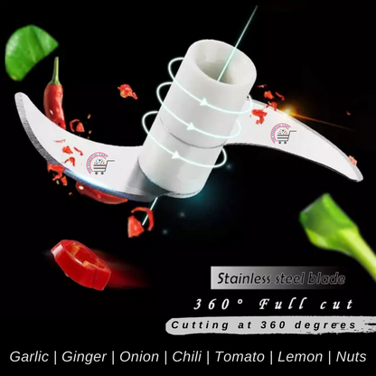 400ml Manual Meat Mincer Garlic Chopper Rotate Garlic Press Crusher