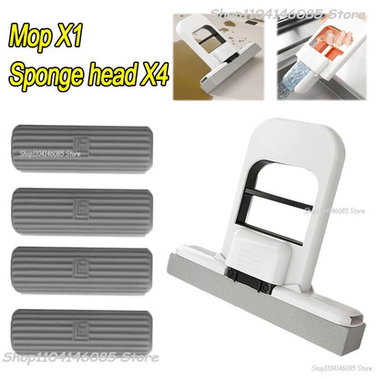 Mini Sponge Mop Hand-free Wash Mops Mini Portable Super Absorbent Mop for Desktop Floor Bathroom Kitchen Glass Car Cleaning