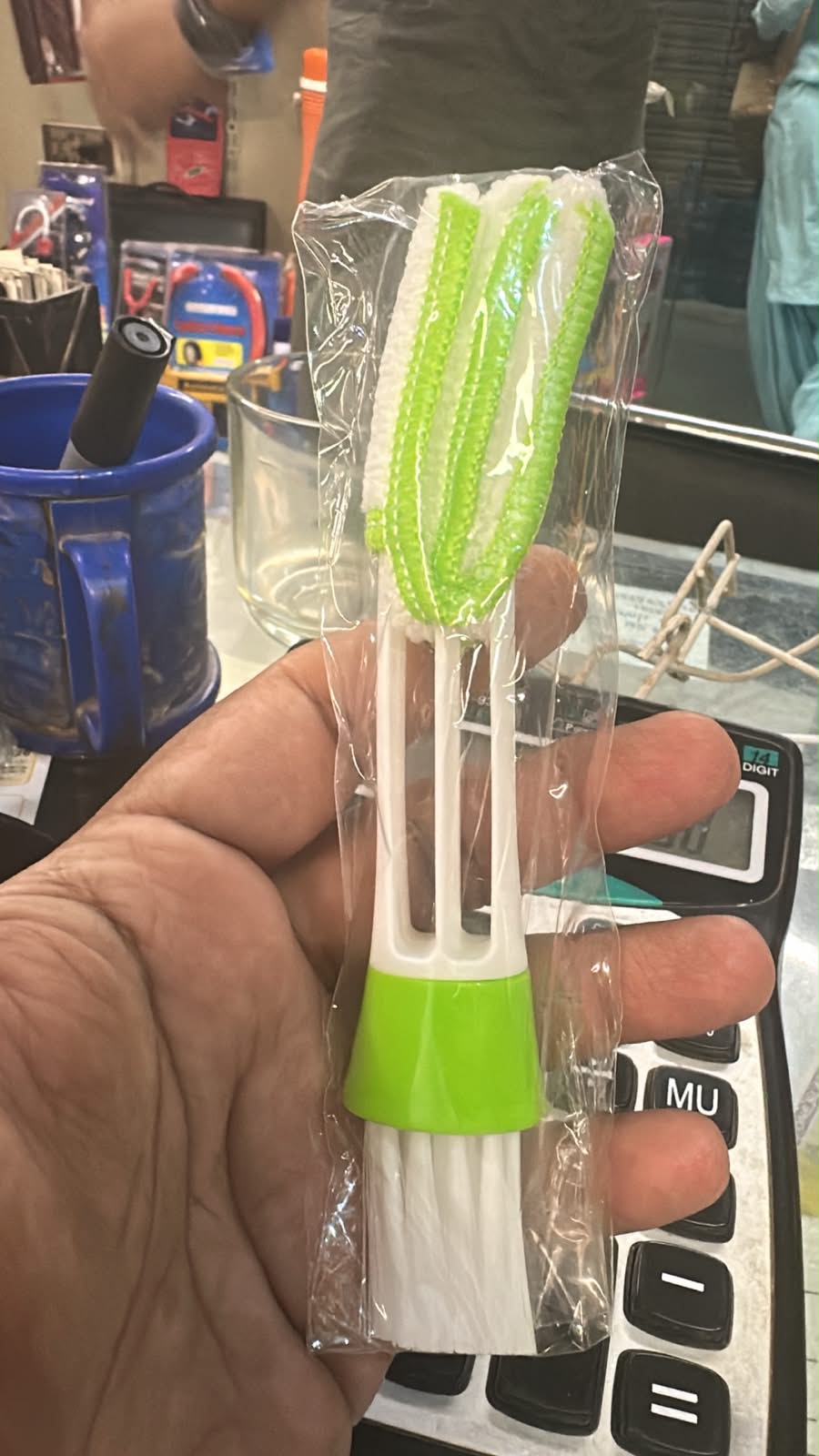 2-in-1 Car Air Vent Cleaning Brush-Washable Air Conditioning Curtain Dust Brush for Cleaning Vehicle Interior Details Corners
