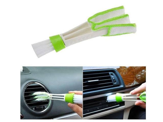 2-in-1 Car Air Vent Cleaning Brush-Washable Air Conditioning Curtain Dust Brush for Cleaning Vehicle Interior Details Corners