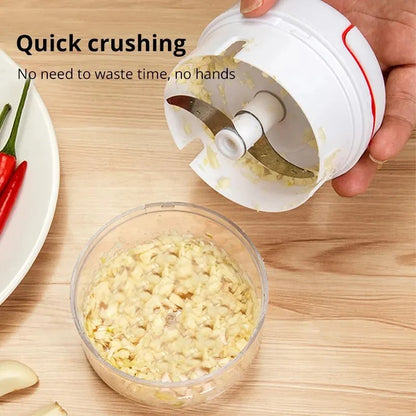 400ml Manual Meat Mincer Garlic Chopper Rotate Garlic Press Crusher