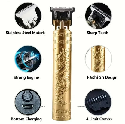 New Shaver Men's Retro Hair Cut T9 Professional Hair Cutting Machine Rechargeable Beard Shaver Electric Hair Clipper Trimmer