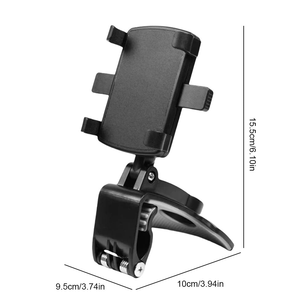 Car Dashboard Support 360 Degree Rotating Auto Grip Mobile Phone Fixed Bracket Multi-function Instrument Cluster Phone Holder