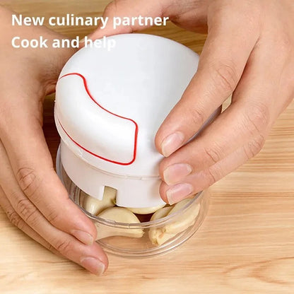 400ml Manual Meat Mincer Garlic Chopper Rotate Garlic Press Crusher