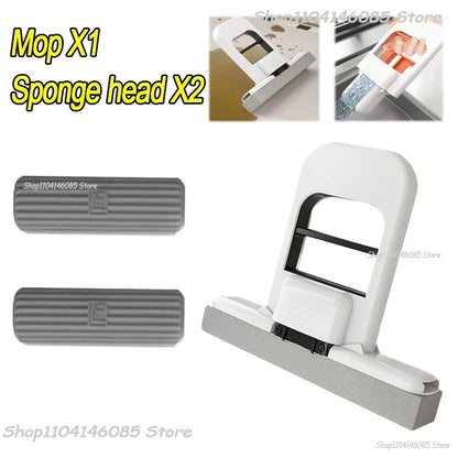 Mini Sponge Mop Hand-free Wash Mops Mini Portable Super Absorbent Mop for Desktop Floor Bathroom Kitchen Glass Car Cleaning