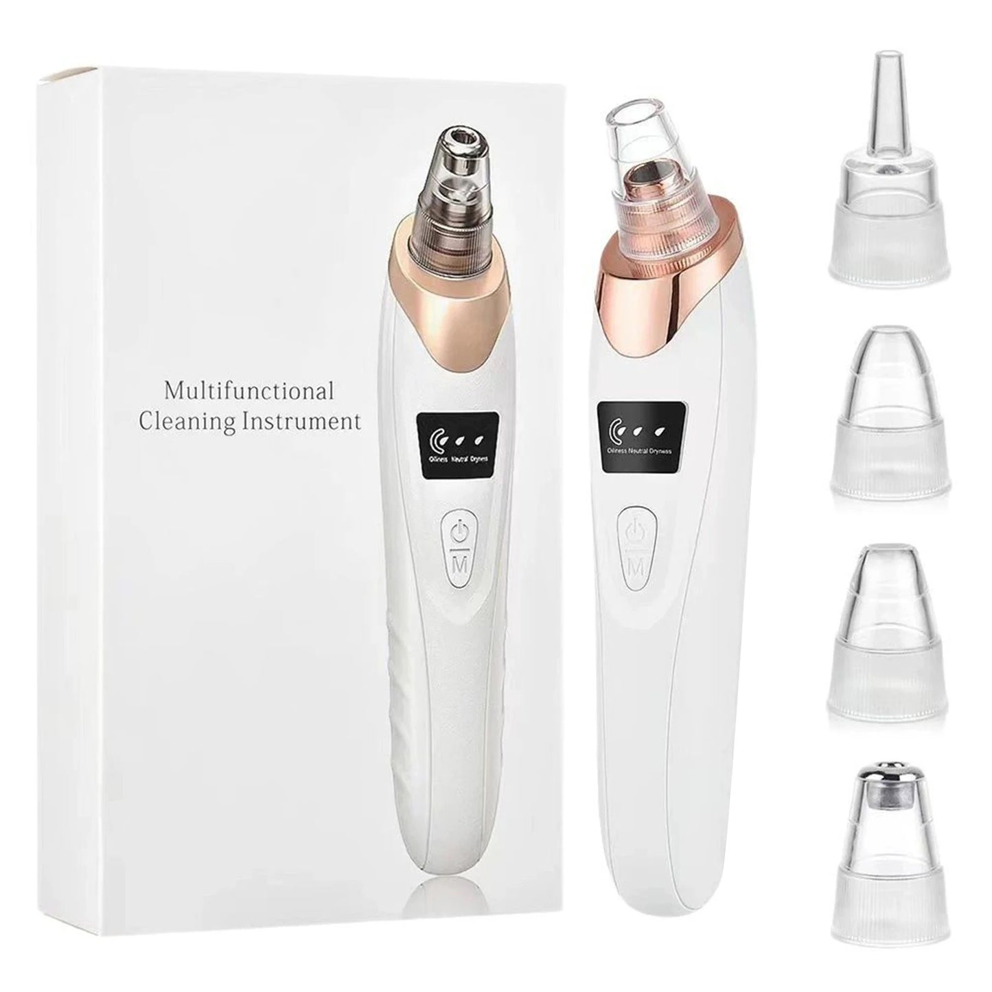 Blackhead Remover Vacuum Suction USB Rechargeable Facial Pore Cleaner Comedone Spot Acne Pimple Black Head Extractor Care Tools