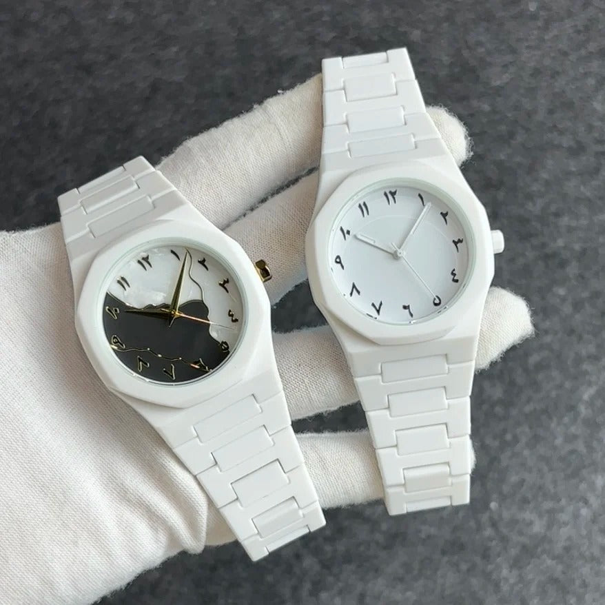 2026 Modern Minimalist Sketch Creative Design Waterproof Women's Watch Creative Middle East Arabic Numeral Quartz Men's Watch
