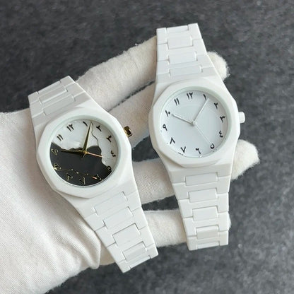 2026 Modern Minimalist Sketch Creative Design Waterproof Women's Watch Creative Middle East Arabic Numeral Quartz Men's Watch