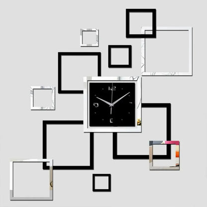 Modern Design Big Wall Clock Yabuli Mirror Mute Simple Creative Home Decor Quartz Clock DIY Sticker 3D Decorative Clock