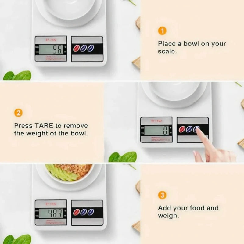 Electronic Digital Kitchen Scale SF-400 10kg/1g Food Weight Scale Baking Cookin Diet Precision Balance Measuring Tool Food Scale