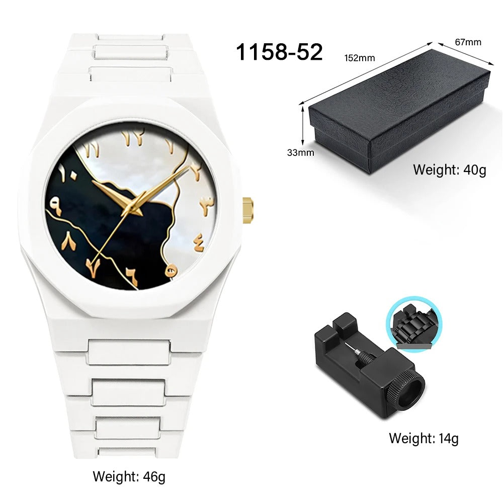 2026 Modern Minimalist Sketch Creative Design Waterproof Women's Watch Creative Middle East Arabic Numeral Quartz Men's Watch
