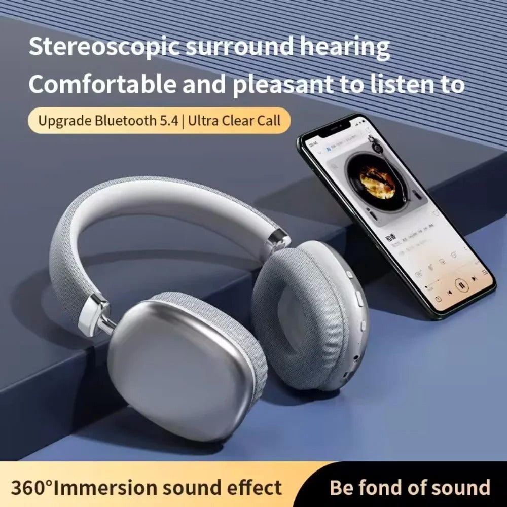 ANC Hybrid Noise Cancelling Wireless Bluetooth 5.4 Headphone 40MM Speaker Music Sports Over the Ear HiFi Headsets for iphone