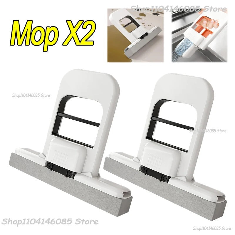 Mini Sponge Mop Hand-free Wash Mops Mini Portable Super Absorbent Mop for Desktop Floor Bathroom Kitchen Glass Car Cleaning