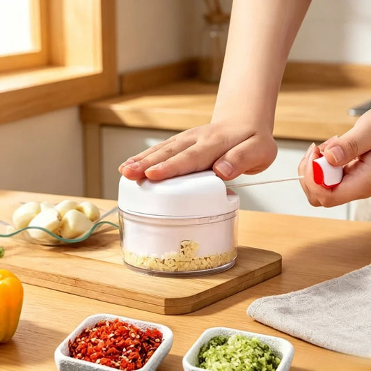 400ml Manual Meat Mincer Garlic Chopper Rotate Garlic Press Crusher