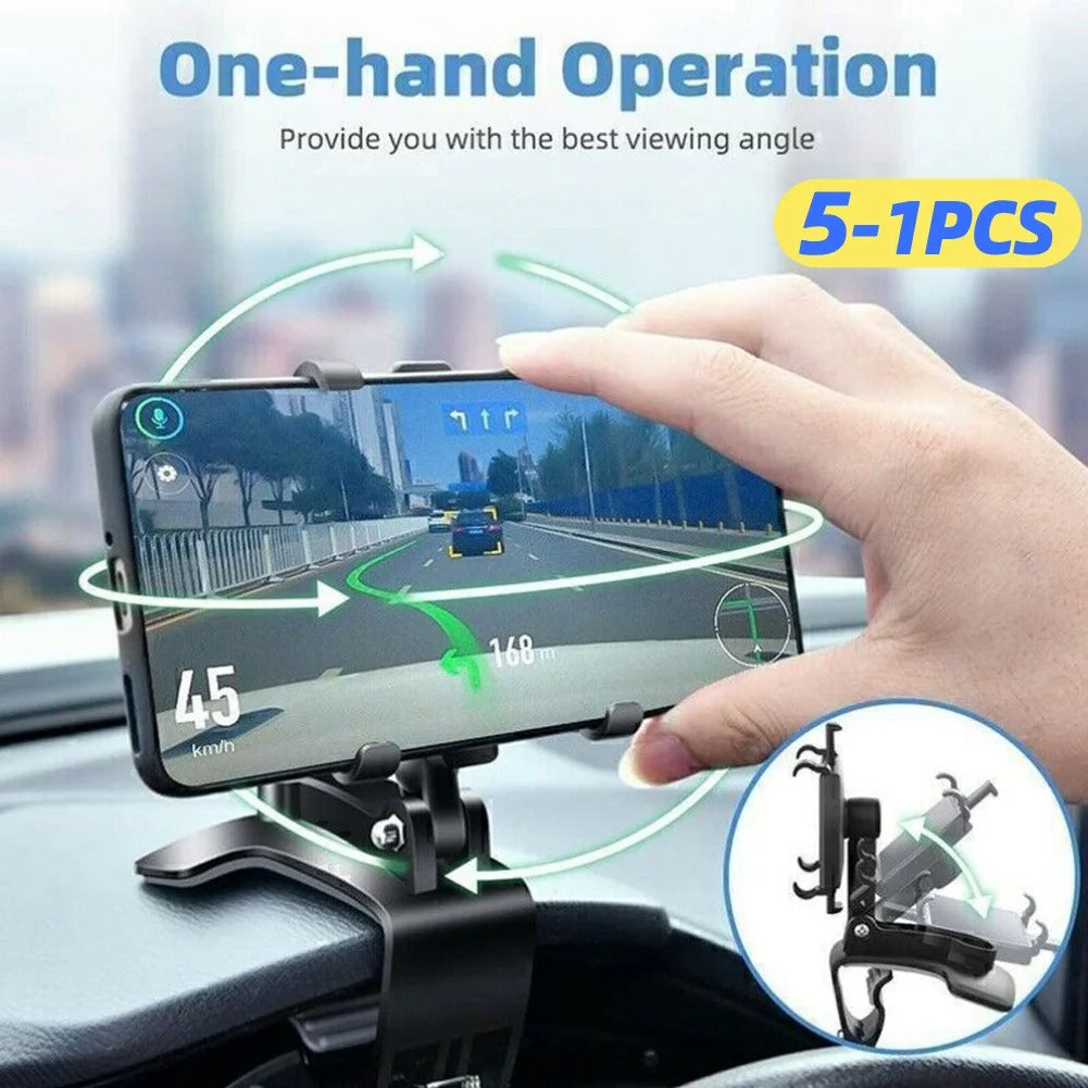 Car Dashboard Support 360 Degree Rotating Auto Grip Mobile Phone Fixed Bracket Multi-function Instrument Cluster Phone Holder