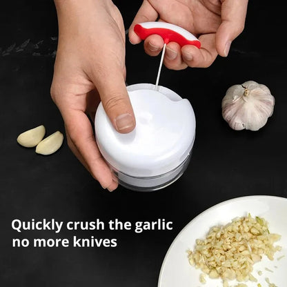 400ml Manual Meat Mincer Garlic Chopper Rotate Garlic Press Crusher