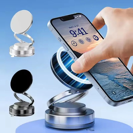 360° Rotating Magnetic Phone Holder, Foldable & Retractable,