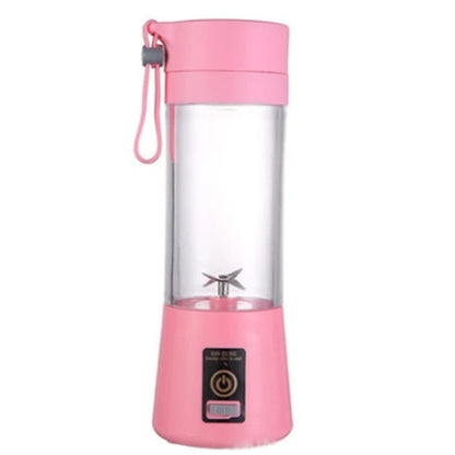 Portable Fruit Juice Cup USB Rechargeable Electric 6 Blades Juicer Cup Machine Mini 380ml Blender Fruit Smoothie Food Juicer